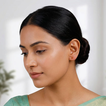 Golden Frigg Stud Earrings