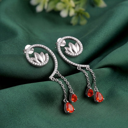 Silver Chang’e Dangler Earrings