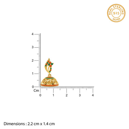 Golden Pushkar Jhumki Earrings
