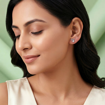Silver Rabbit Stud Earrings
