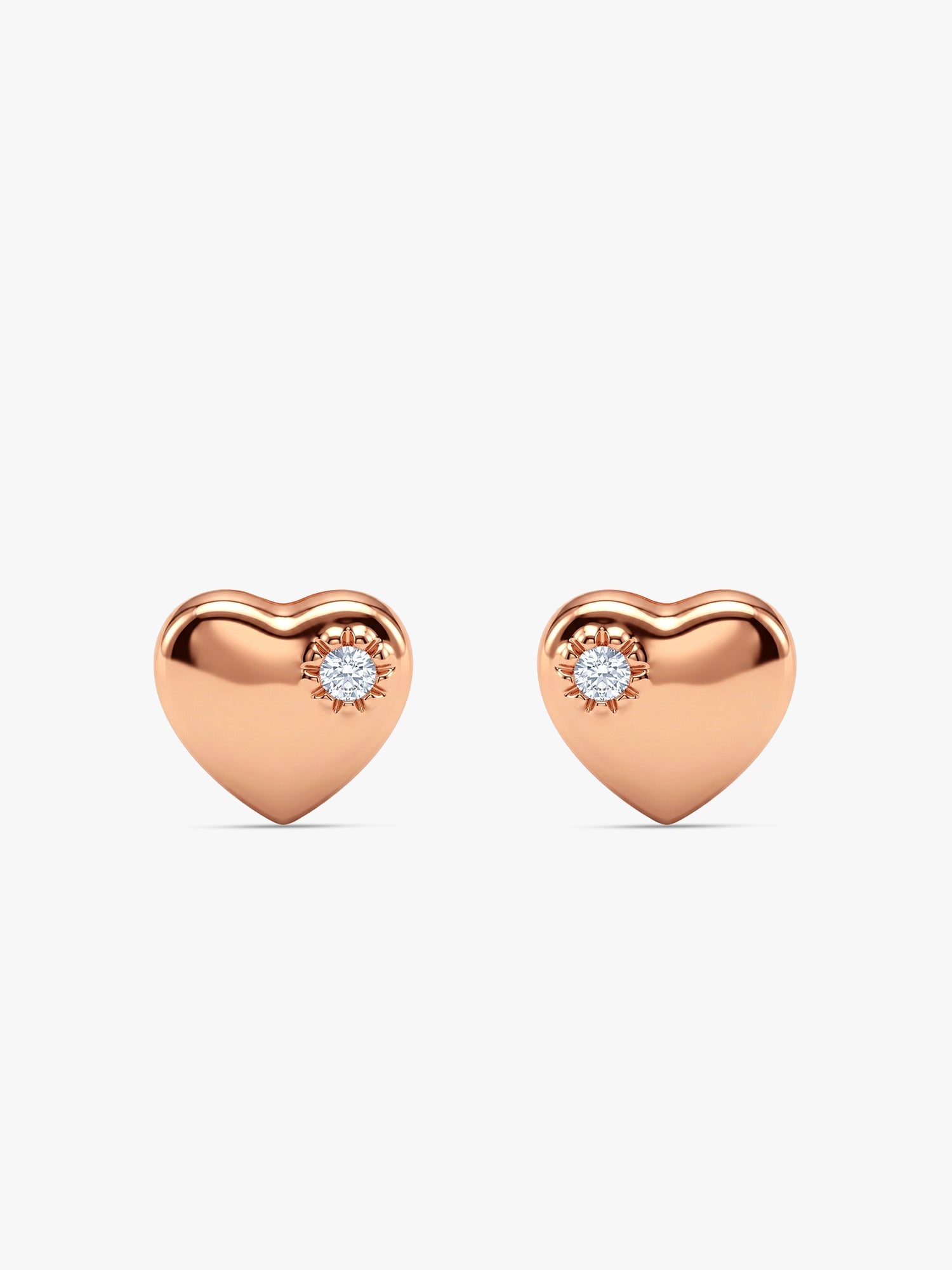 Rose Gold Silent Embrace Stud Earrings