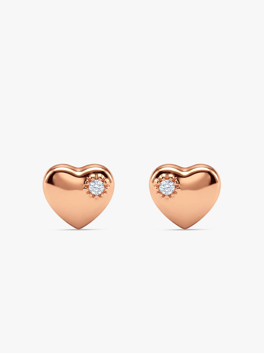 Rose Gold Silent Embrace Stud Earrings