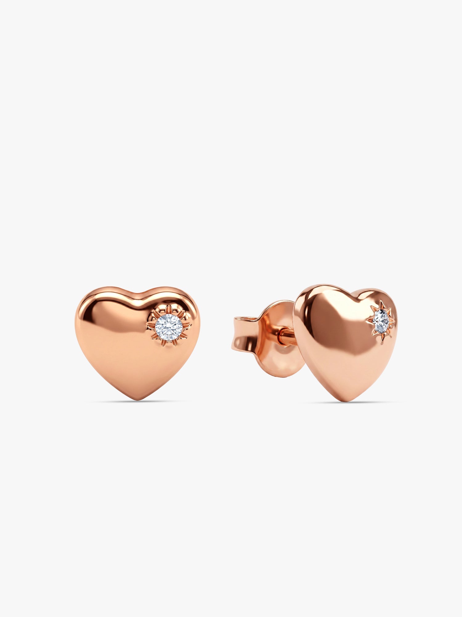 Rose Gold Silent Embrace Stud Earrings