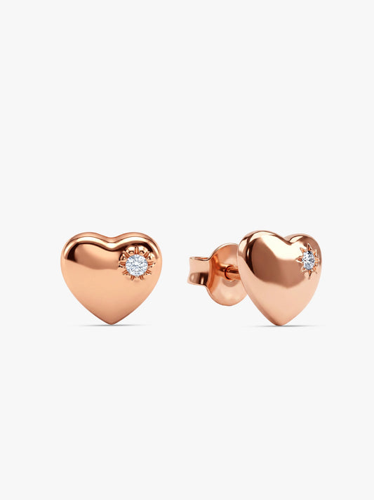 Rose Gold Silent Embrace Stud Earrings