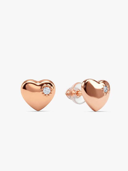 Rose Gold Silent Embrace Stud Earrings