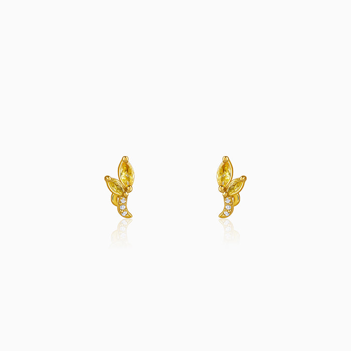 Golden Honey Stud Earrings