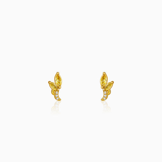 Golden Honey Stud Earrings