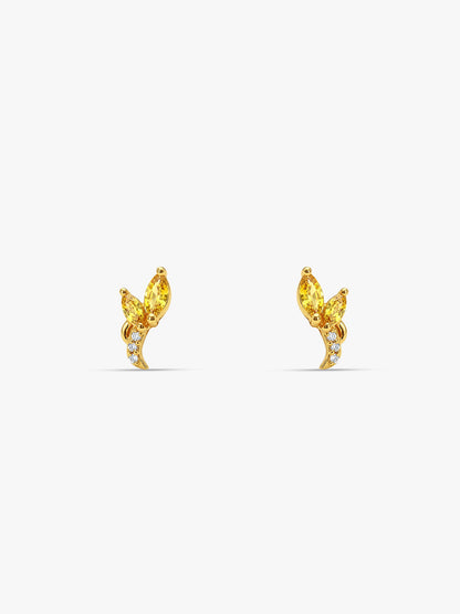 Golden Honey Stud Earrings
