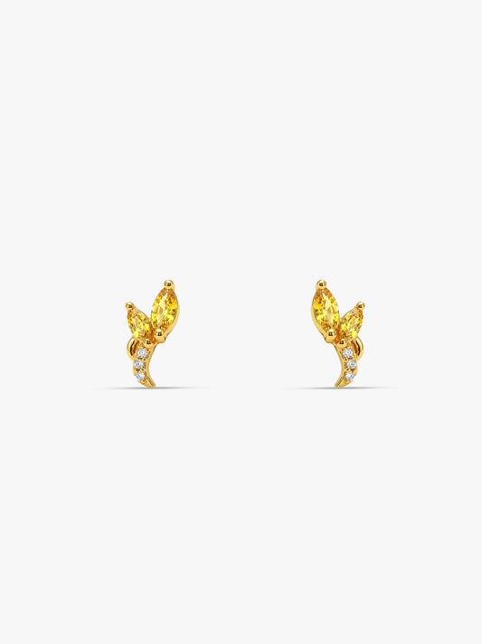 Golden Honey Stud Earrings