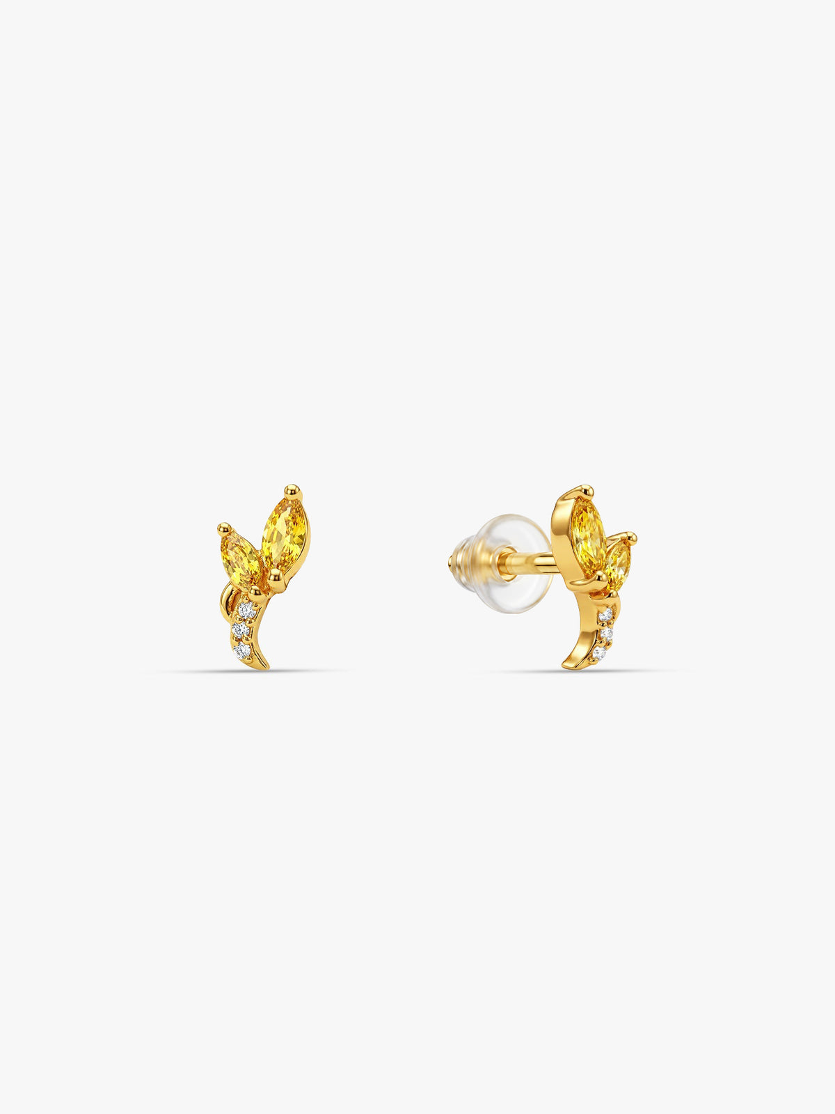 Golden Honey Stud Earrings