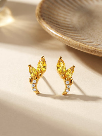 Golden Honey Stud Earrings