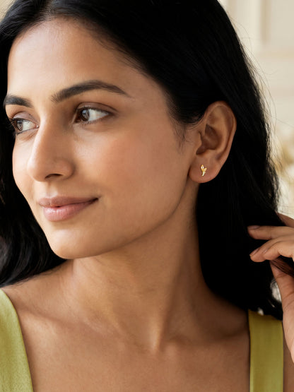 Golden Honey Stud Earrings