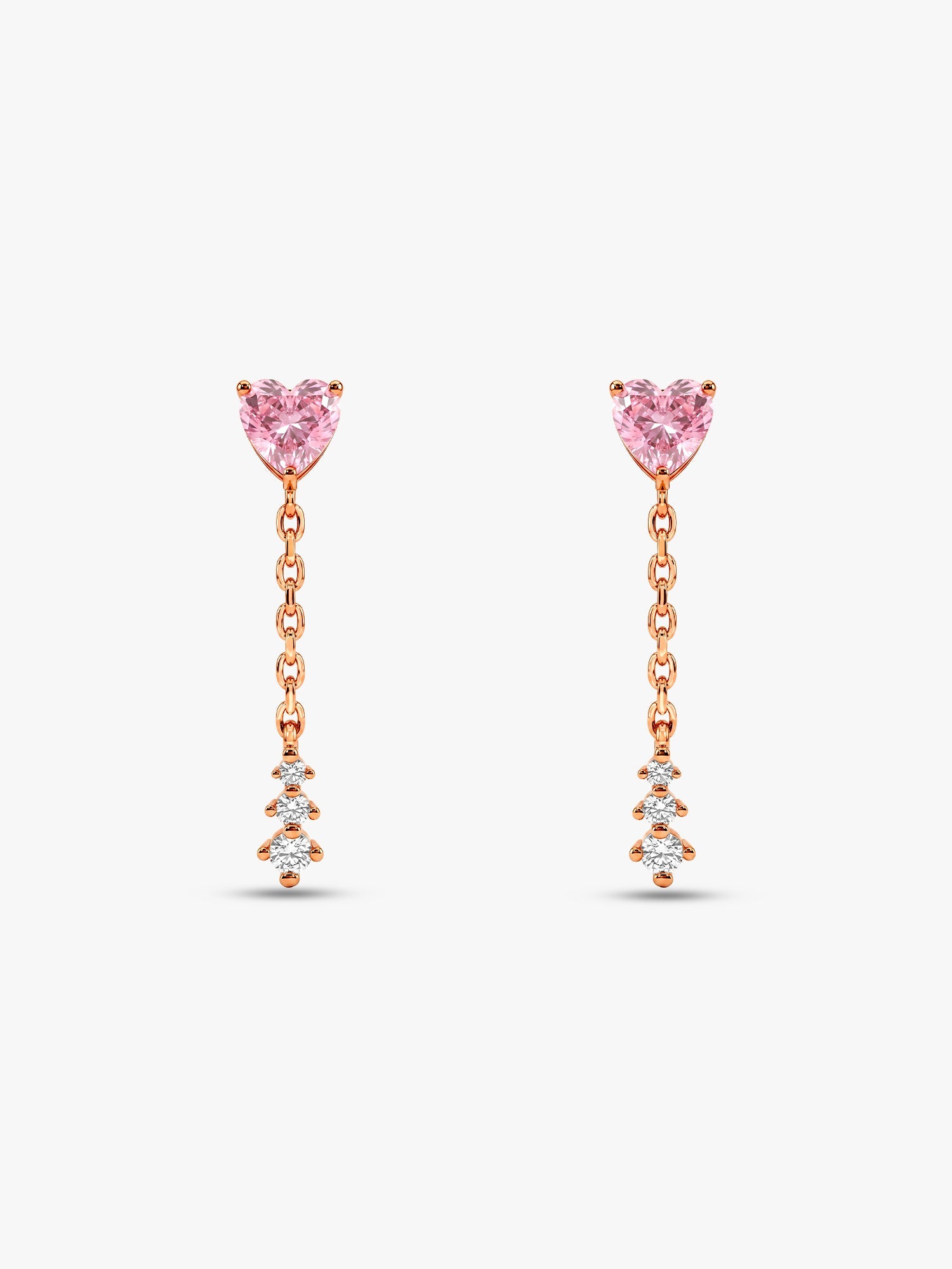 Rose Gold Adore You Dangler Earrings