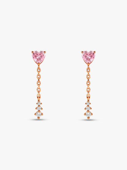 Rose Gold Adore You Dangler Earrings
