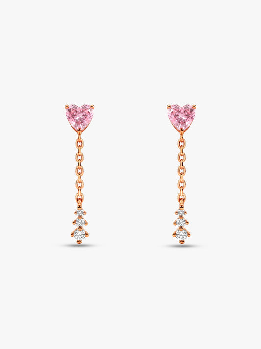 Rose Gold Adore You Dangler Earrings