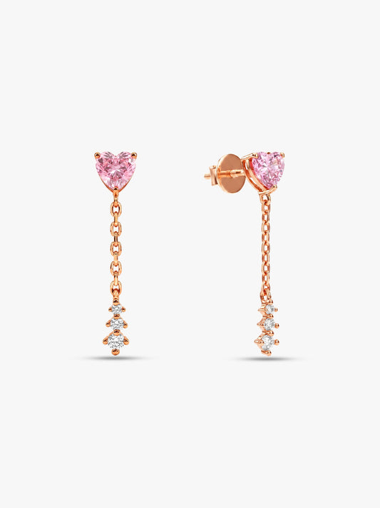 Rose Gold Adore You Dangler Earrings