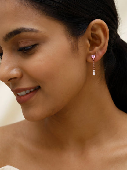 Rose Gold Adore You Dangler Earrings