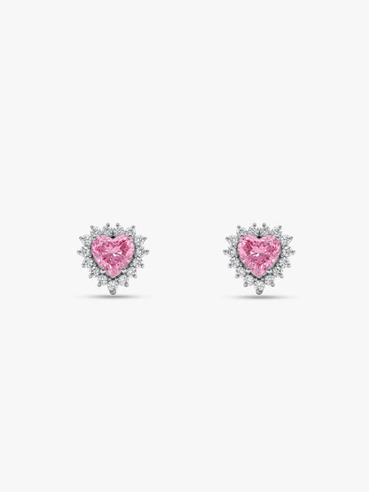 Silver Heart of Light Earrings