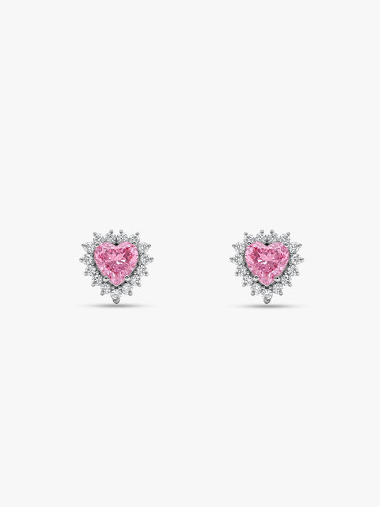 Silver Heart of Light Earrings