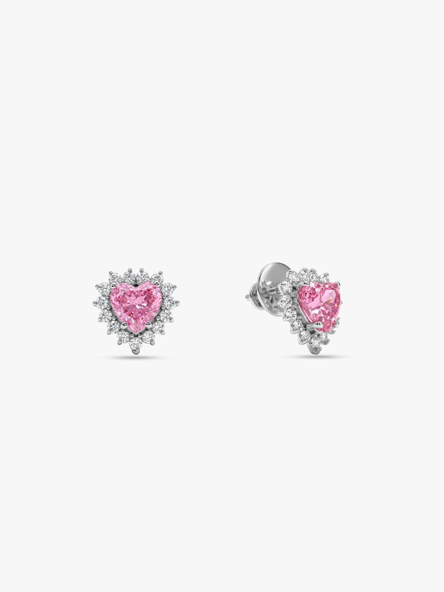 Silver Heart of Light Earrings
