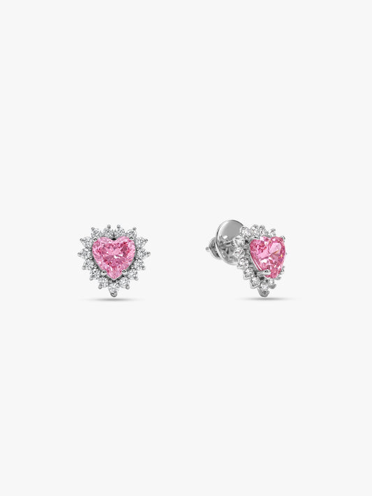 Silver Heart of Light Earrings