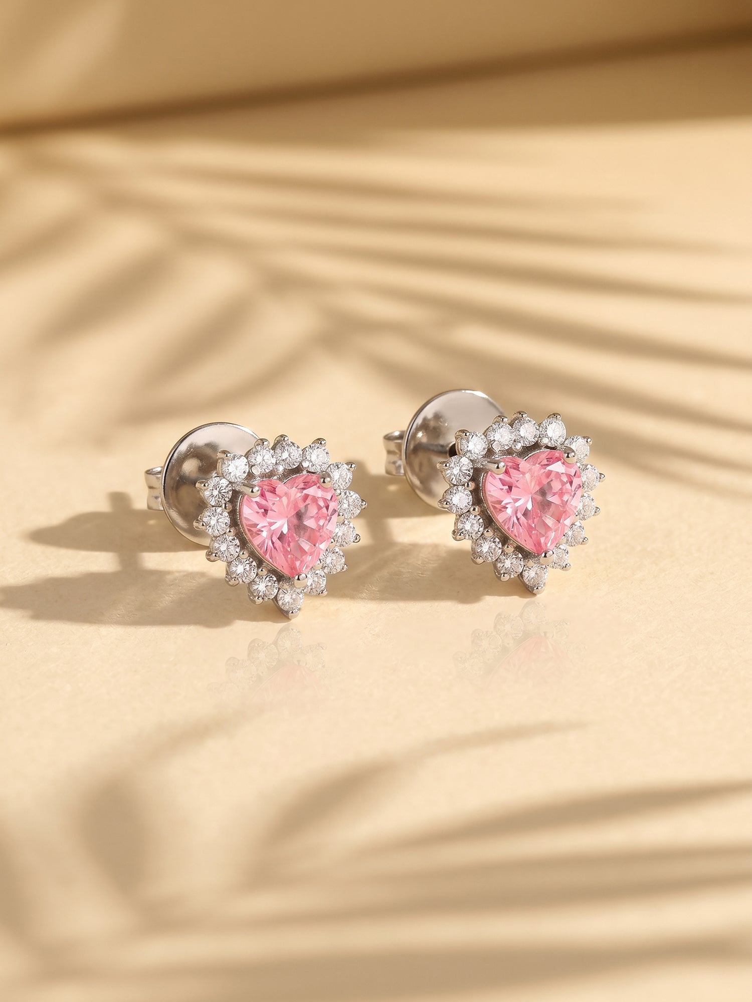 Silver Heart of Light Earrings