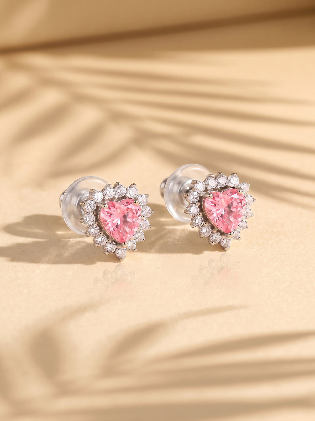 Silver Heart of Light Earrings