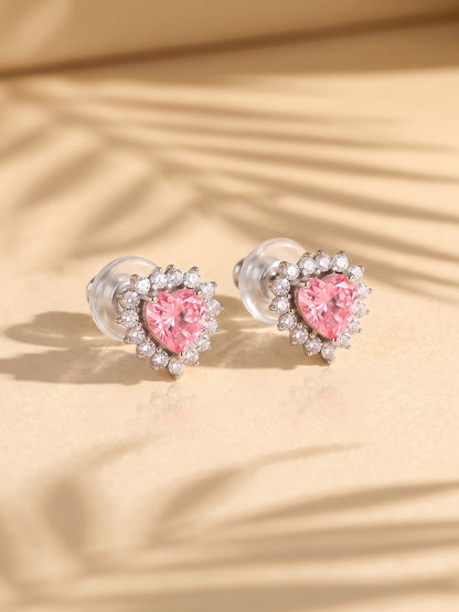 Silver Heart of Light Earrings