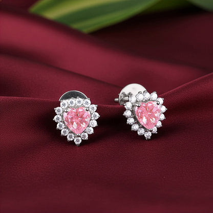 Silver Heart of Light Earrings