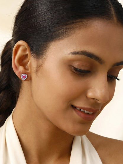 Silver Heart of Light Earrings