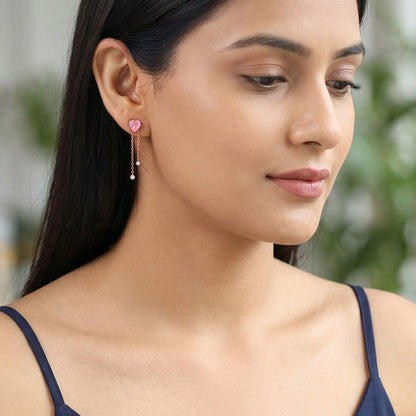 Rose Gold Sweet Reverie Dangler Earrings