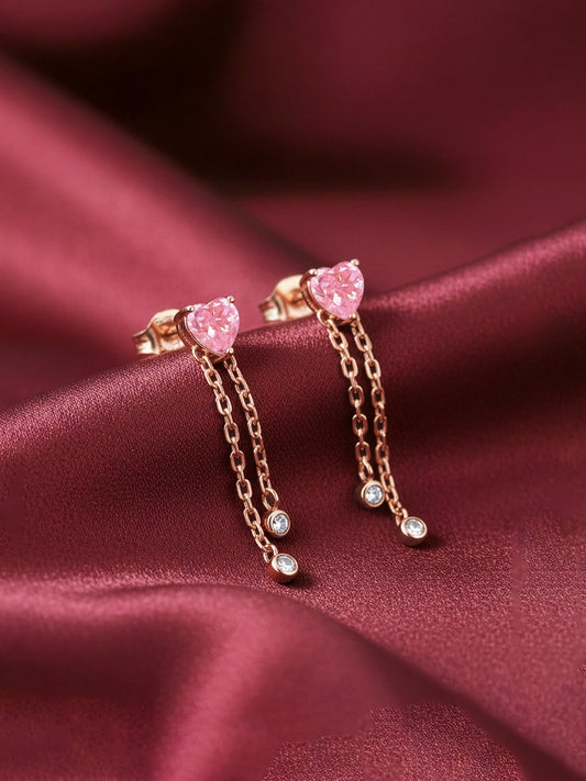 Rose Gold Sweet Reverie Dangler Earrings