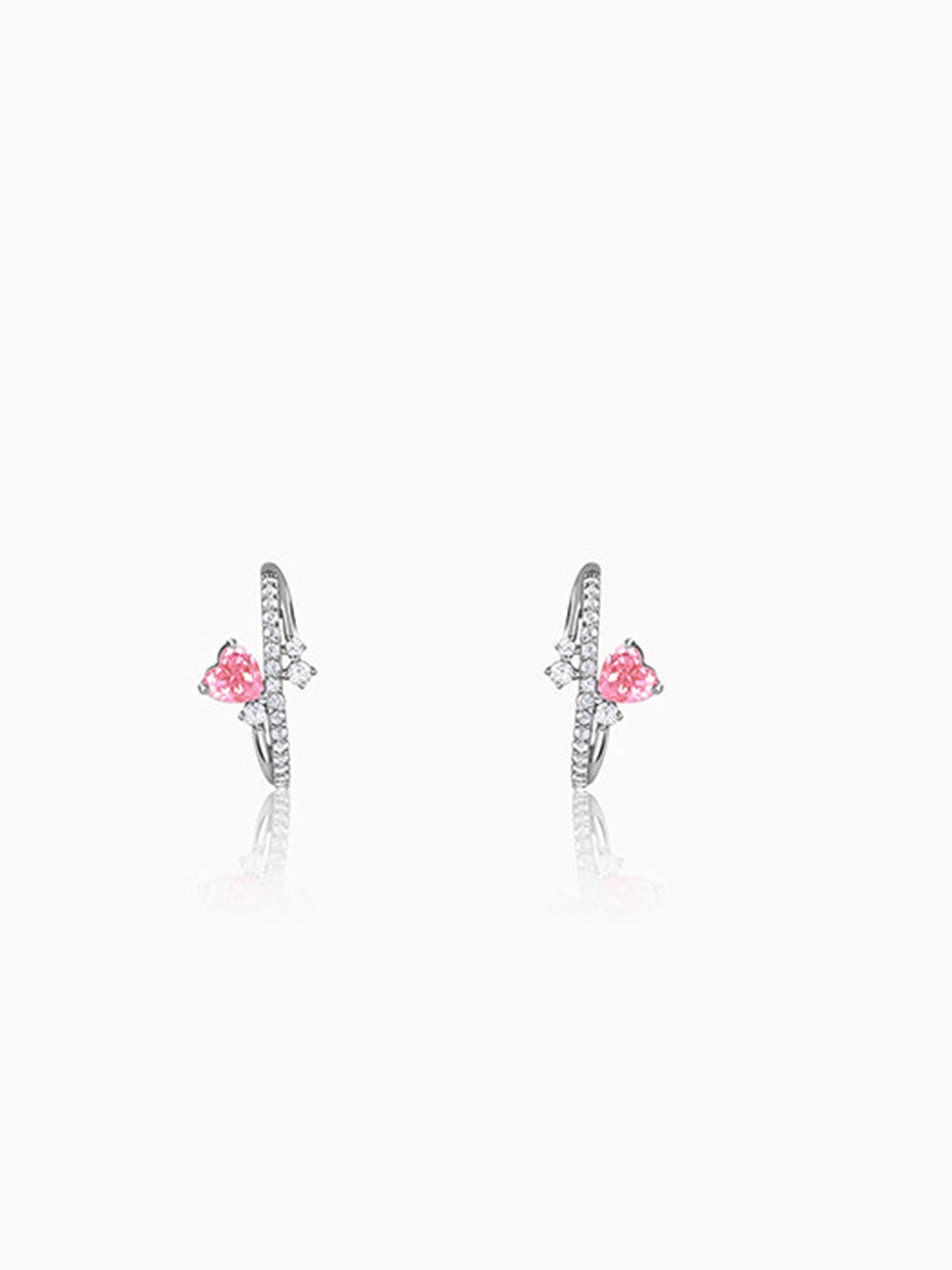 Silver Pink Serenade Earrings