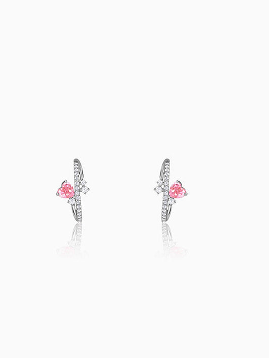 Silver Pink Serenade Earrings