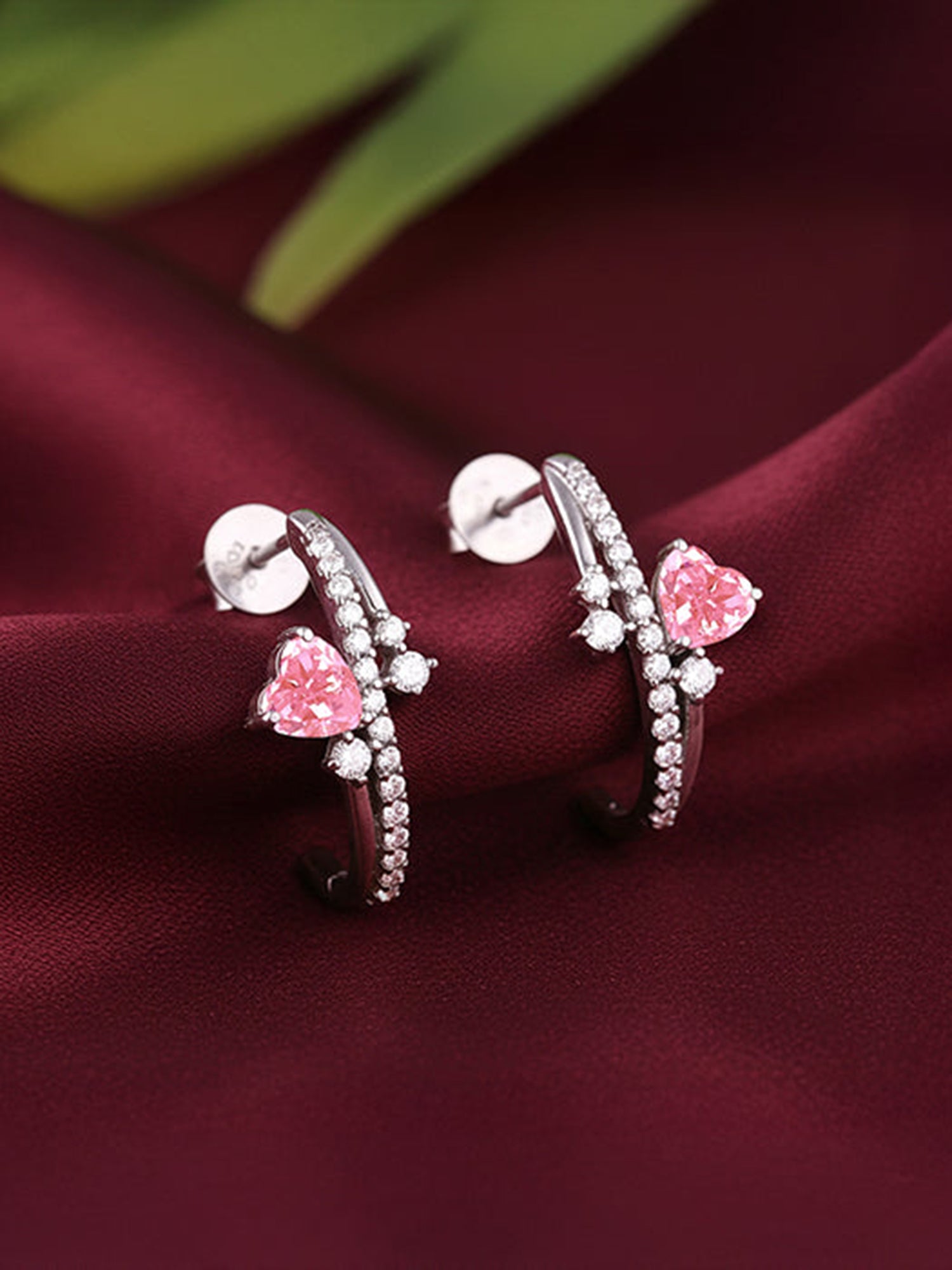 Silver Pink Serenade Earrings