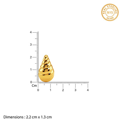 Golden Crossiant Dome Earrings