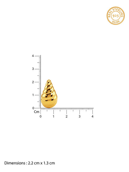 Golden Crossiant Dome Earrings