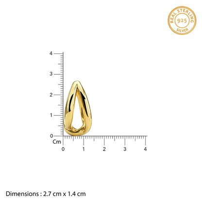 Golden Interlocked Hoop Earrings