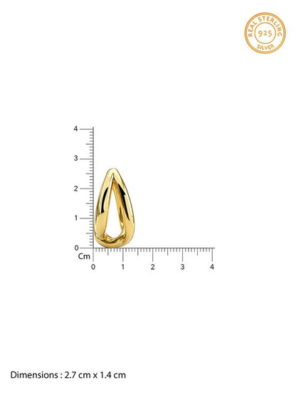 Golden Interlocked Hoop Earrings