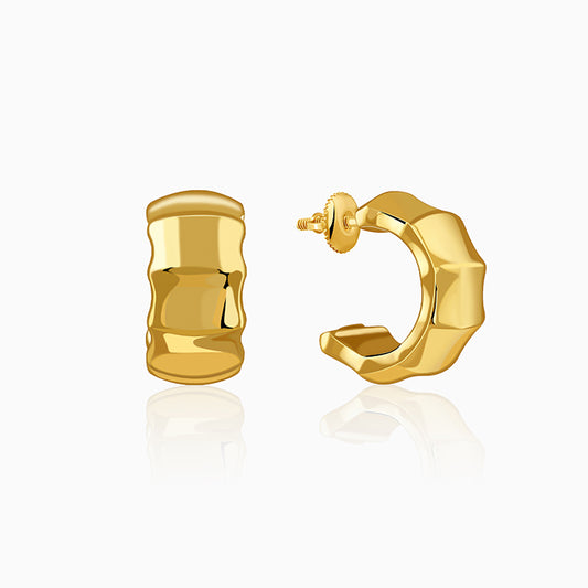 Golden Aurelian Half Hoop Earrings