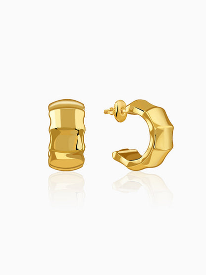 Golden Aurelian Half Hoop Earrings