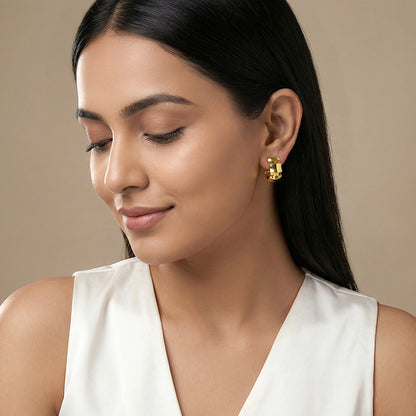 Golden Aurelian Half Hoop Earrings