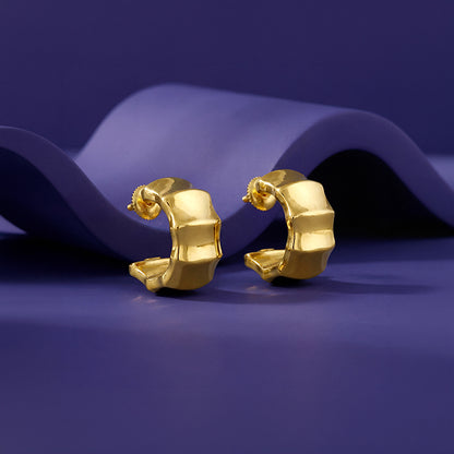 Golden Aurelian Half Hoop Earrings