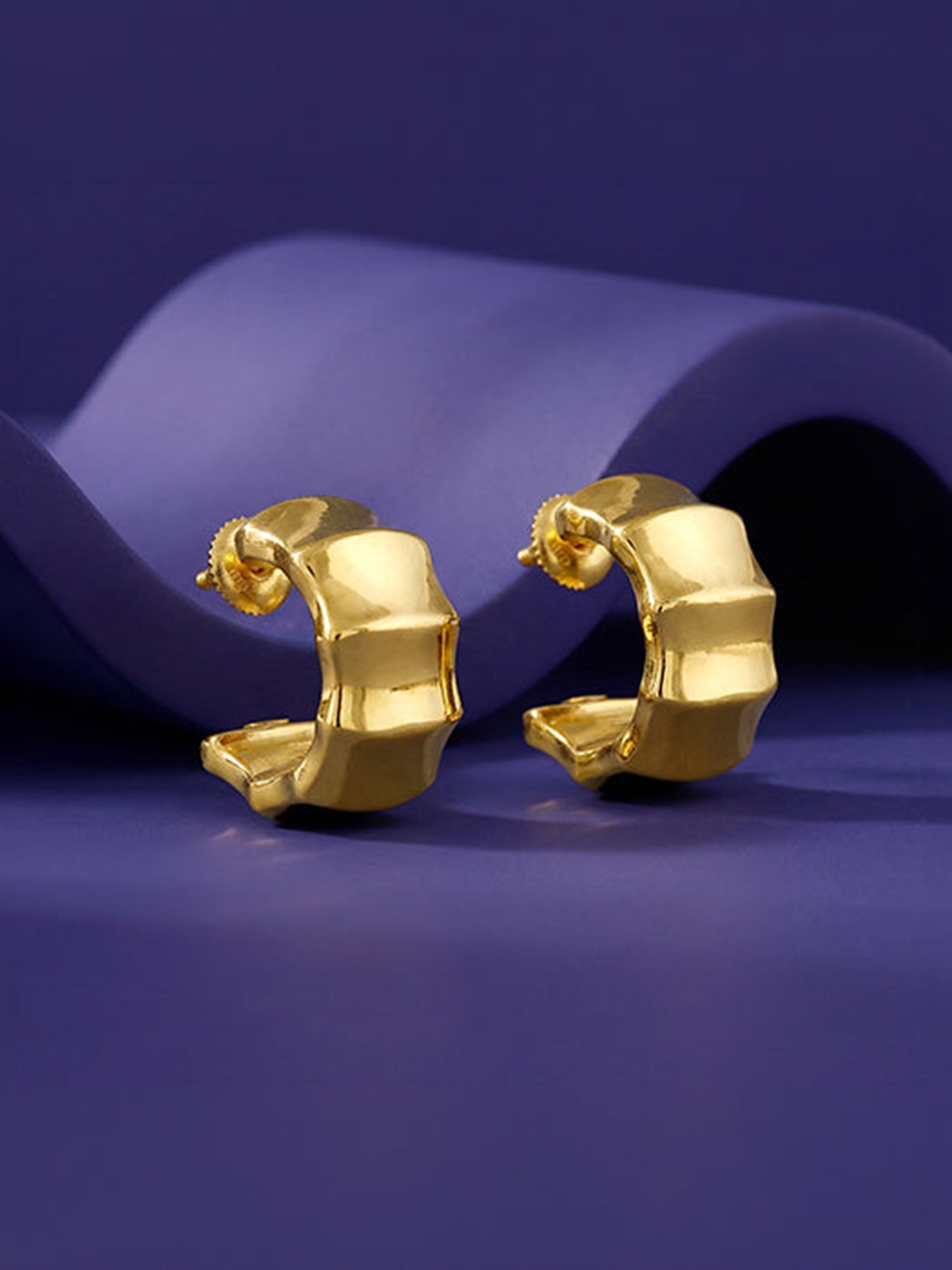 Golden Aurelian Half Hoop Earrings