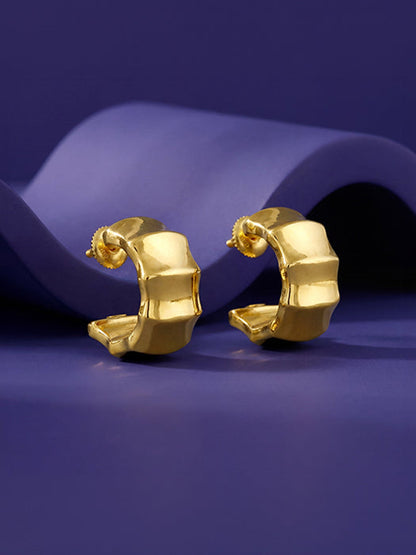 Golden Aurelian Half Hoop Earrings