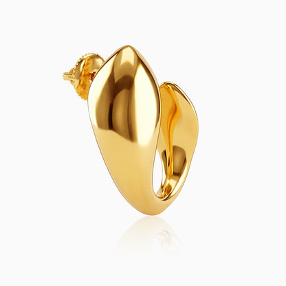 Golden Mod Dolphin Hoop Earrings