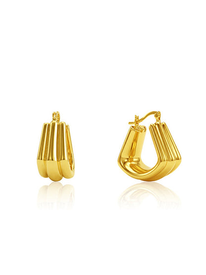 Golden Chef's Kiss Hoop Earrings