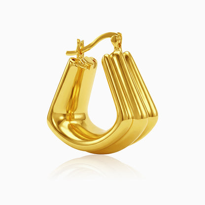 Golden Chef's Kiss Hoop Earrings