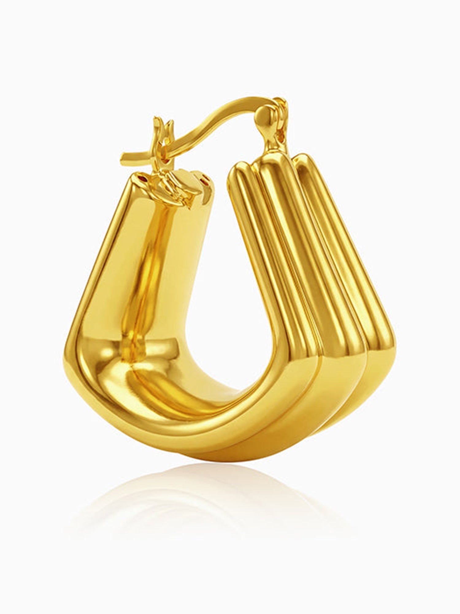 Golden Chef's Kiss Hoop Earrings