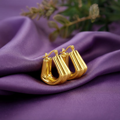Golden Chef's Kiss Hoop Earrings